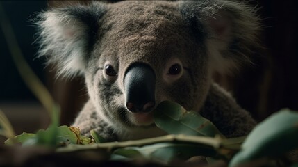 Adorable Australian Marsupial: The Koala - Exploring Nature's Wildlife in Eucalyptus Habitats, generative AI