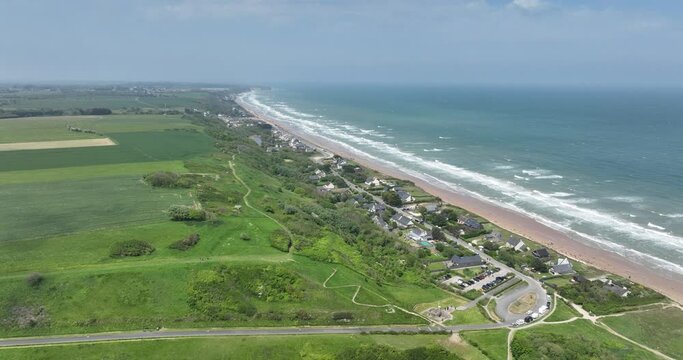 D day landing beach. Colleville sur Mer, France.