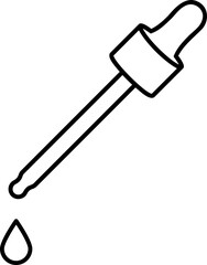 Dropper icon. Pipette icon. PNG