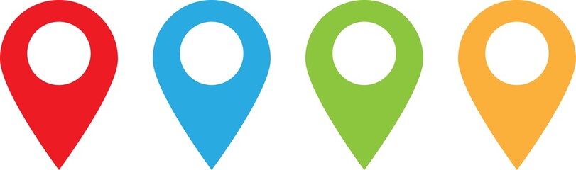 Location map icon set. Design can use for web and mobile app. PNG - obrazy, fototapety, plakaty