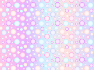 Seamless pastel pattern of bubbles in light color