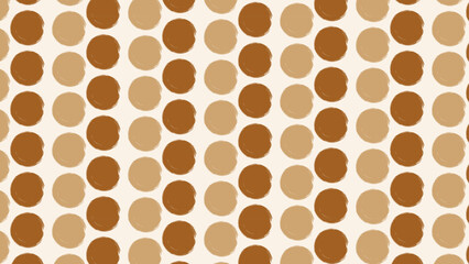 Polka dots seamless pattern in brown and beige color. Watercolor polka dot background texture for wedding, party or baby shower invitations, fabric, background, surface design, packaging Vector
