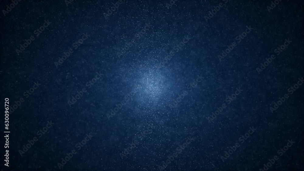 Wall mural abstract dark blue universe with stars loop slow motion background