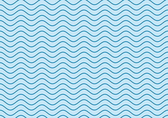 Pattern blue wavy line illustration, horizontal texture wave simple background. Modern decorative element .