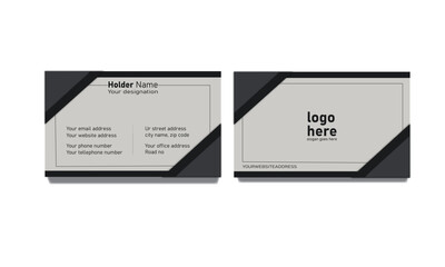 Fototapeta na wymiarSimple Professional Business card design for personal and company identity.