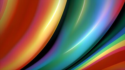 Photo of a vibrant and dynamic abstract background with flowing curved lines