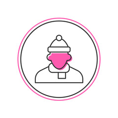 Filled outline Autumn clothes icon isolated on white background. Vector