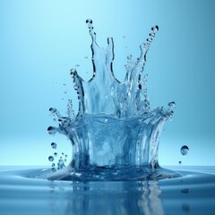 water splash isolated on white, Generative AI