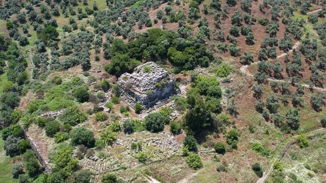 The ruins of the Belevi mausoleum near the ancient city of Ephesus, Sel&ccedil;uk, İzmir, Turkey.