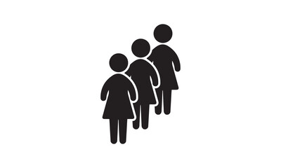 women group icon vector, group icon vector, people icon vector, group people icon, crowd symbol