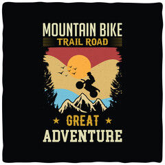 Mountain bick t shirt design Vactor