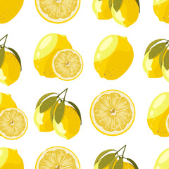 Seamless pattern with lemons for banners, cards, flyers, social media wallpapers, etc.