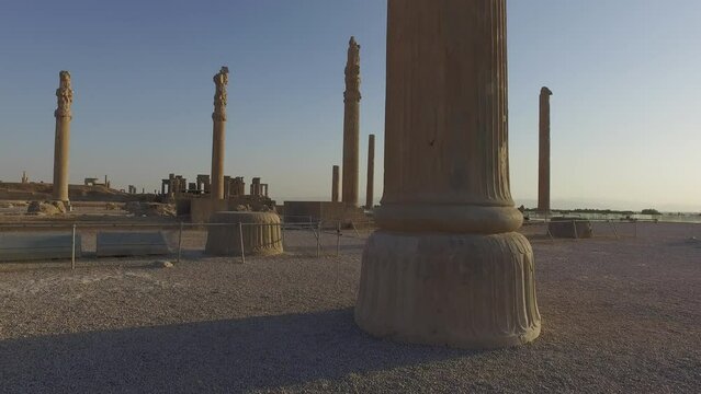 Remains of the apadana in Persepolis Marvdasht Iran