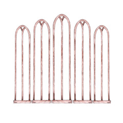 Wedding arch in boho style on a white background