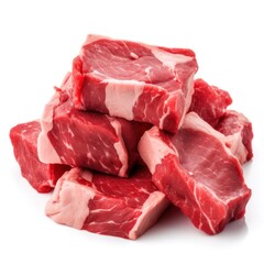 Fresh raw beef steaks. Generative AI