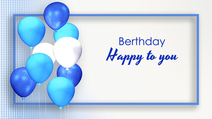 Happy birthday balloons greeting card