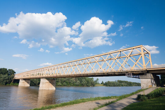 yellow bridge in Serbia