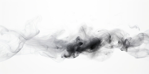 photograph of A smoke explosion isolated on white background generative ai