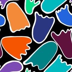 Halloween ghost seamless cartoon pattern for wrapping paper and fabrics and linens and kids clothes print