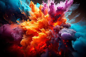 abstract background with colorful smoke,Generative AI