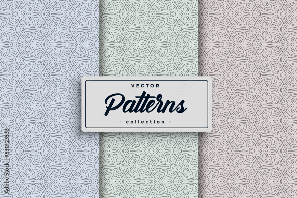 Fototapete collection of swatches seamless pattern vector background diverse compilation of seamless patterns h