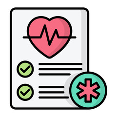 Health Report Line Color Icon