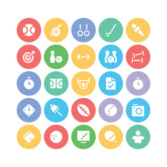 Pack of Sports and Fitness Flat Icons
