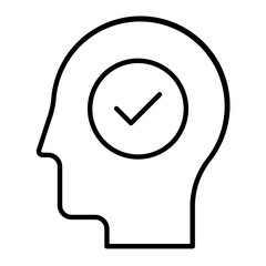 Mental Health Line Icon