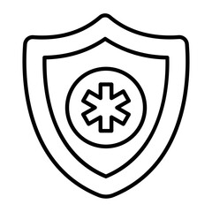 Health Insurance Line Icon
