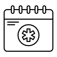 Obraz premium Checkup Date Line Icon