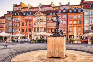 Old Town Square in Warsaw during a Sunny Day