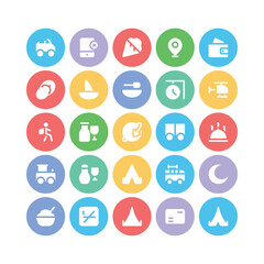 Pack of Travel Insurance Flat Icons


