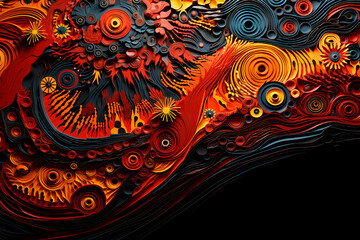 Trippy Aboriginal Art: Psychedelic Ultra-Detailed Paper Cut