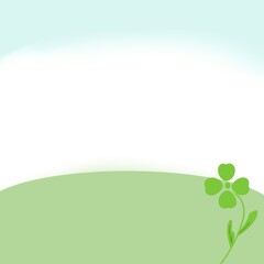 green background with flowers