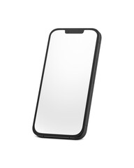 Blank White Iphone Template isolated on a White Background