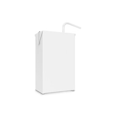 white juice box blank isolated template on a white background © Maker Mockup