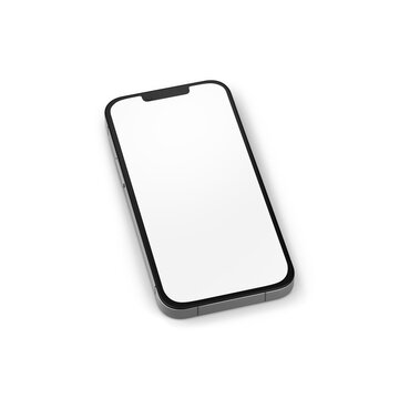 Blank White Iphone Template isolated on a White Background