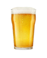 Transparent Beer Glass template isolated on a white background