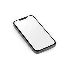 Blank White Iphone Template isolated on a White Background