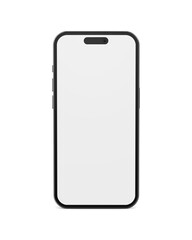 Blank White Iphone Template isolated on a White Background