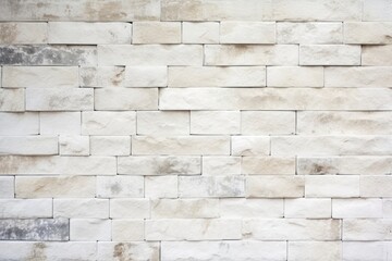 Cream and white brick wall texture background. Brickwork and stonework flooring pattern.