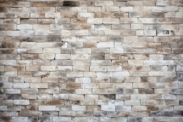 Cream and white brick wall texture background. Brickwork and stonework flooring pattern.