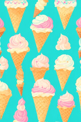 Papel de Parede Imagem de Padrões de Sorvete