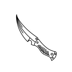 black and white knife vector icon, icon design