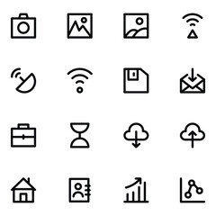 Set of Communication Services Line Icons

