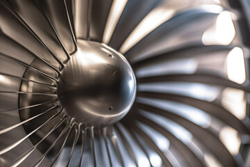 Close-up of an industrial fan's high-velocity airflow, creating a surreal and otherworldly effect