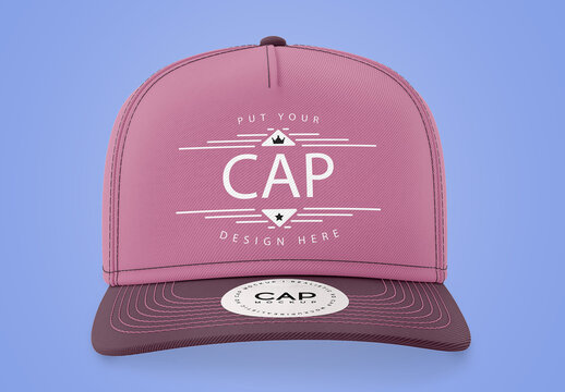 Snapback Cap with Sticker Mockup Template
