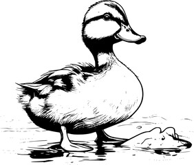 duck on the water