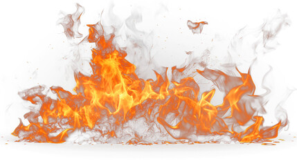 Fototapeta premium Flame Fire isolated on transparent background fiery 