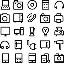Pack of Electronics Line Icons

